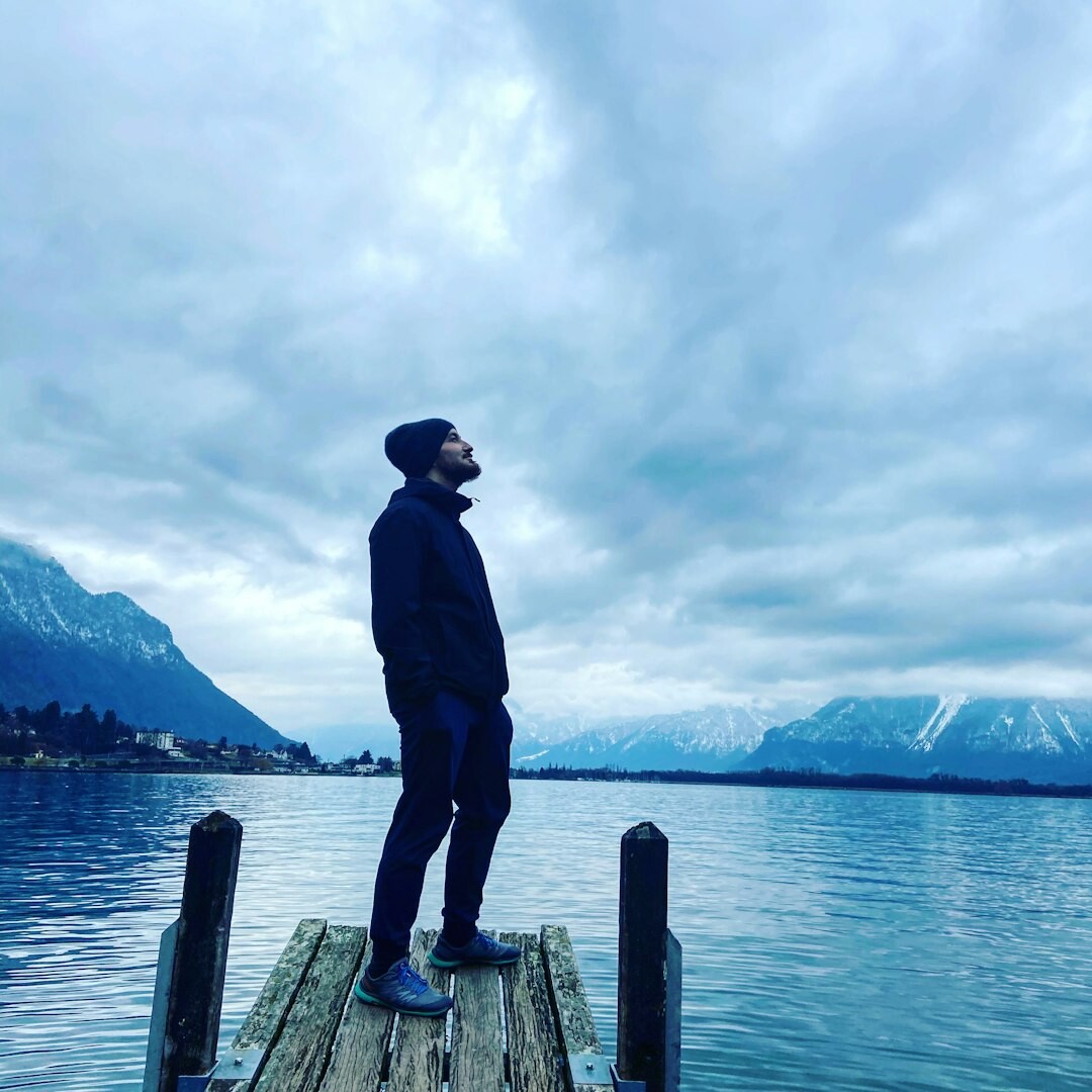 Portrait of a Swiss male editor in chief with a beard