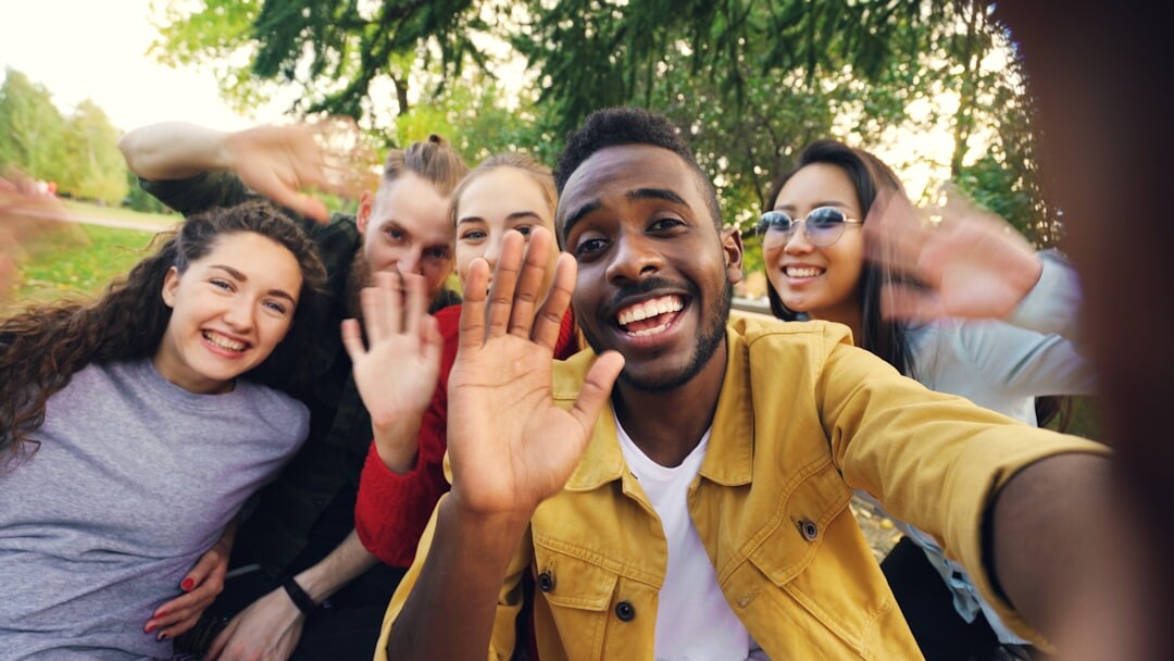diverse group smiling together